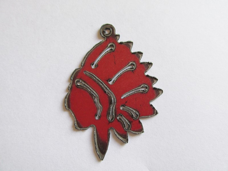 (image for) Indian Chief Red Pendant #WKS-6